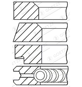 Sada pístních kroužků GOETZE ENGINE 08-163607-00