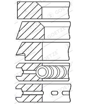 Sada pístních kroužků GOETZE ENGINE 08-164500-10