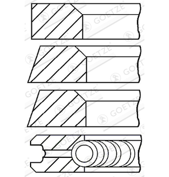 Sada pístních kroužků GOETZE ENGINE 08-165107-10