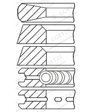 Sada pístních kroužků GOETZE ENGINE 08-166600-10