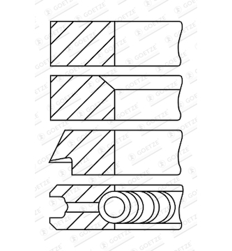 Sada pístních kroužků GOETZE ENGINE 08-167600-10