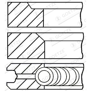 Sada pístních kroužků GOETZE ENGINE 08-170600-10