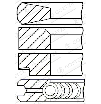 Sada pístních kroužků GOETZE ENGINE 08-171207-10