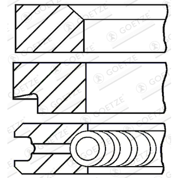 Sada pístních kroužků GOETZE ENGINE 08-173800-00