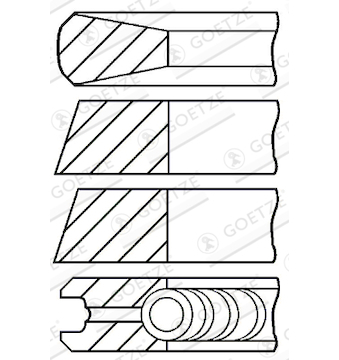 Sada pístních kroužků GOETZE ENGINE 08-174100-10