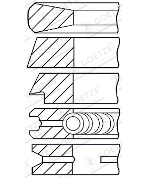 Sada pístních kroužků GOETZE ENGINE 08-174300-10