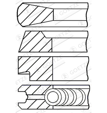 Sada pístních kroužků GOETZE ENGINE 08-174600-10