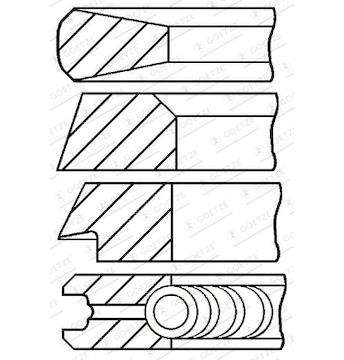 Sada pístních kroužků GOETZE ENGINE 08-176907-60