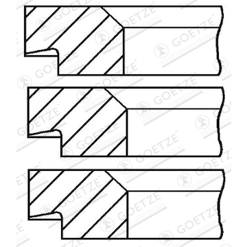 Sada pístních kroužků GOETZE ENGINE 08-177400-00