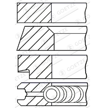 Sada pístních kroužků GOETZE ENGINE 08-177800-00