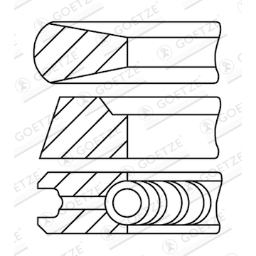 Sada pístních kroužků GOETZE ENGINE 08-178200-00