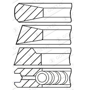 Sada pístních kroužků GOETZE ENGINE 08-178407-10