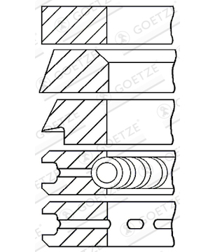 Sada pístních kroužků GOETZE ENGINE 08-179000-10