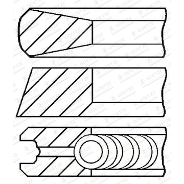 Sada pístních kroužků GOETZE ENGINE 08-181100-00