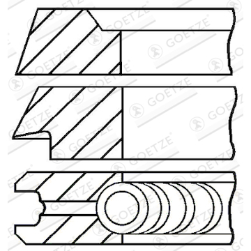 Sada pístních kroužků GOETZE ENGINE 08-182400-10