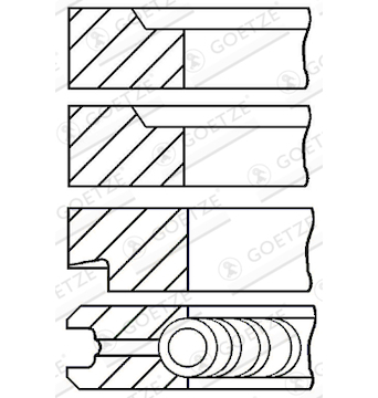 Sada pístních kroužků GOETZE ENGINE 08-202400-10