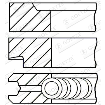 Sada pístních kroužků GOETZE ENGINE 08-206808-00