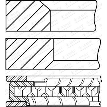 Sada pístních kroužků GOETZE ENGINE 08-207400-10