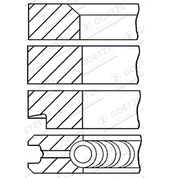 Sada pístních kroužků GOETZE ENGINE 08-207500-00