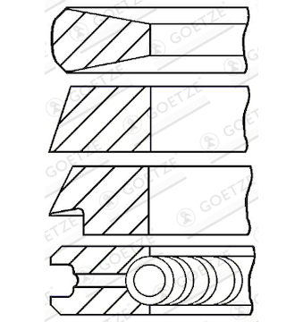 Sada pístních kroužků GOETZE ENGINE 08-207800-30