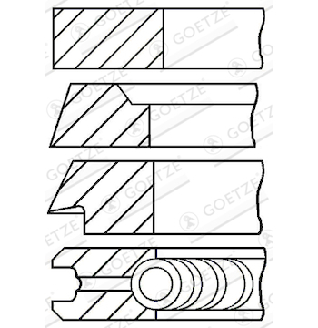 Sada pístních kroužků GOETZE ENGINE 08-214800-10