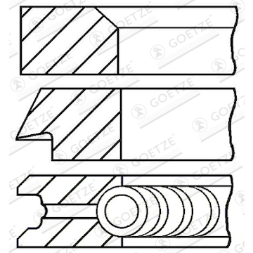 Sada pístních kroužků GOETZE ENGINE 08-215308-10