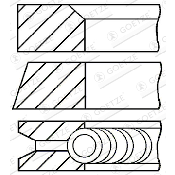 Sada pístních kroužků GOETZE ENGINE 08-228300-00