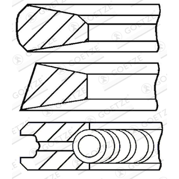 Sada pístních kroužků GOETZE ENGINE 08-252600-00