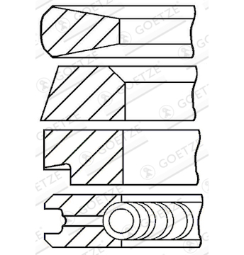 Sada pístních kroužků GOETZE ENGINE 08-274800-10