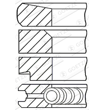 Sada pístních kroužků GOETZE ENGINE 08-278000-00