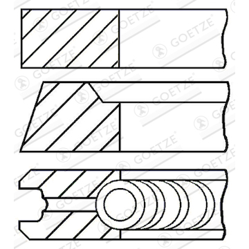 Sada pístních kroužků GOETZE ENGINE 08-283607-00