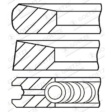 Sada pístních kroužků GOETZE ENGINE 08-287107-00