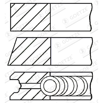 Sada pístních kroužků GOETZE ENGINE 08-294800-00