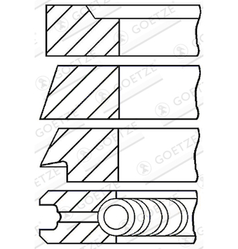 Sada pístních kroužků GOETZE ENGINE 08-313800-10