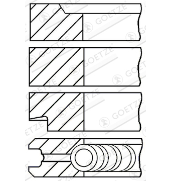 Sada pístních kroužků GOETZE ENGINE 08-314900-10