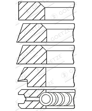 Sada pístních kroužků GOETZE ENGINE 08-315200-00