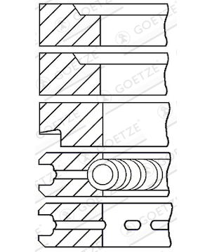 Sada pístních kroužků GOETZE ENGINE 08-317200-00