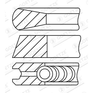 Sada pístních kroužků GOETZE ENGINE 08-320200-30