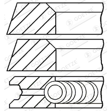 Sada pístních kroužků GOETZE ENGINE 08-320700-10