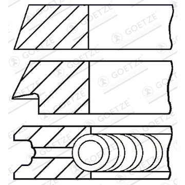 Sada pístních kroužků GOETZE ENGINE 08-321700-00