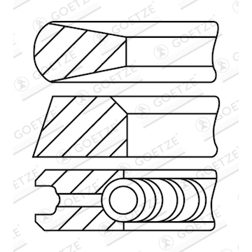 Sada pístních kroužků GOETZE ENGINE 08-335800-10