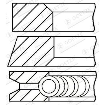 Sada pístních kroužků GOETZE ENGINE 08-336600-00