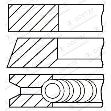 Sada pístních kroužků GOETZE ENGINE 08-337300-00