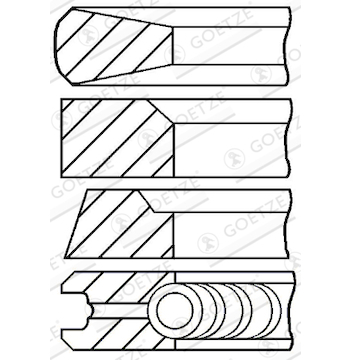 Sada pístních kroužků GOETZE ENGINE 08-347900-10