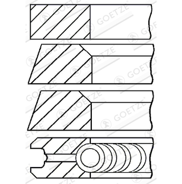 Sada pístních kroužků GOETZE ENGINE 08-348300-00