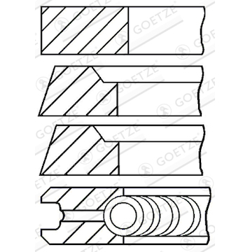 Sada pístních kroužků GOETZE ENGINE 08-348400-10