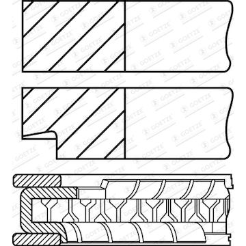 Sada pístních kroužků GOETZE ENGINE 08-371700-10