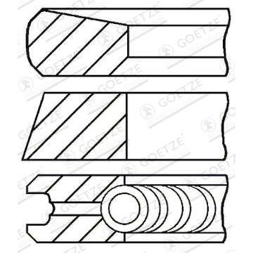 Sada pístních kroužků GOETZE ENGINE 08-374300-00