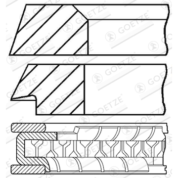 Sada pístních kroužků GOETZE ENGINE 08-390207-10
