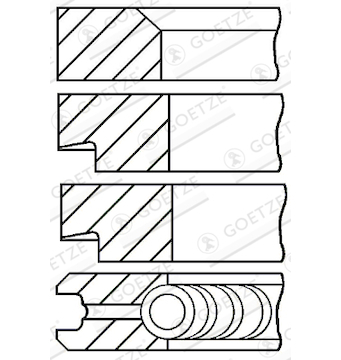 Sada pístních kroužků GOETZE ENGINE 08-396300-10